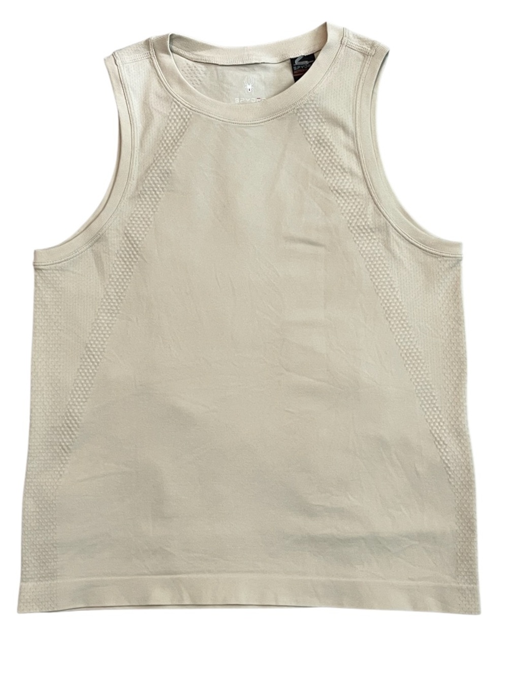 Spyder Sleeveless Active Tank Cream/ Off-White Size Small